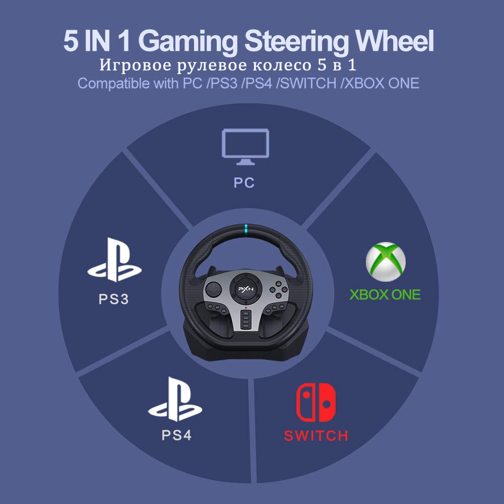 PXN V9 Racing Wheel for PC/PS4/Xbox One/Xbox Series S/X