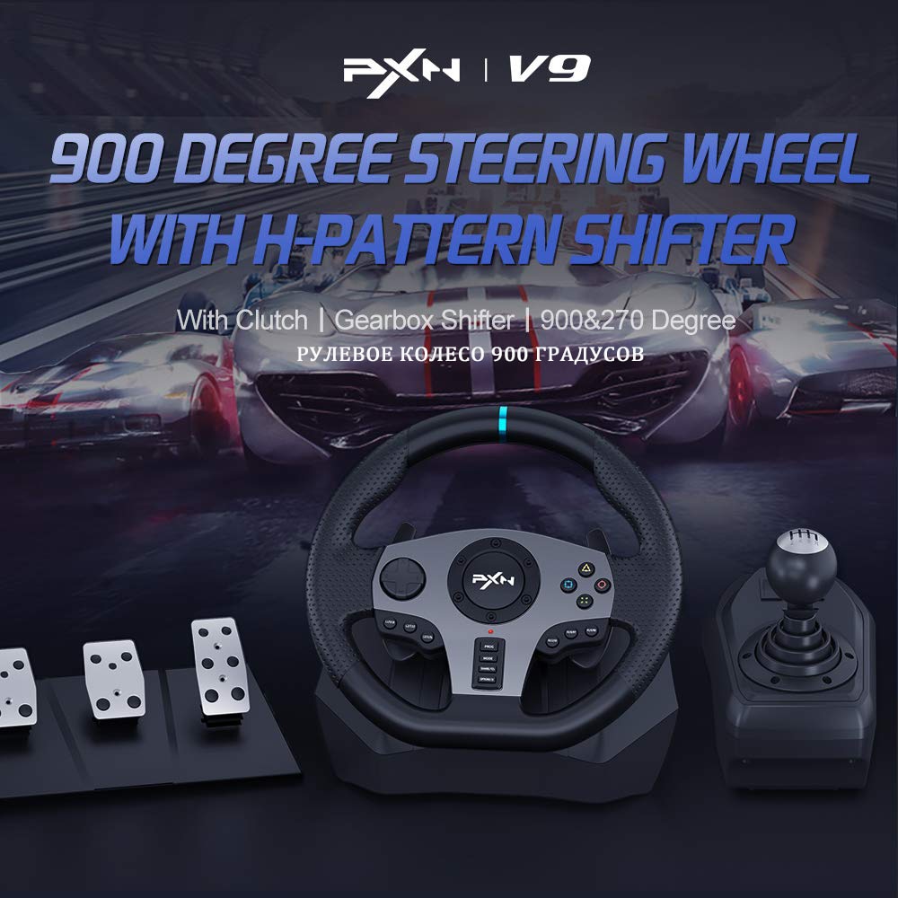 PXN V9 Racing Wheel for PC/PS4/Xbox One/Xbox Series S/X